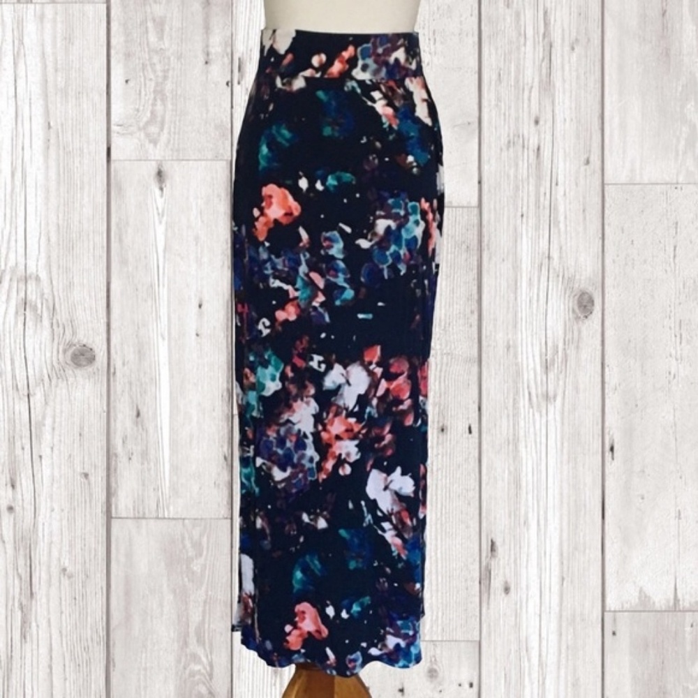 Watercolor Maxi Skirt sz 3